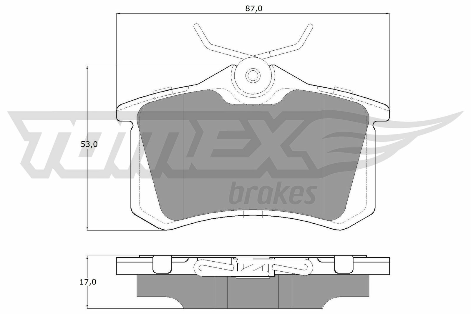 Sada brzdových destiček, kotoučová brzda TOMEX Brakes